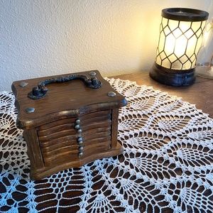 Vintage Wooden Coaster Set
